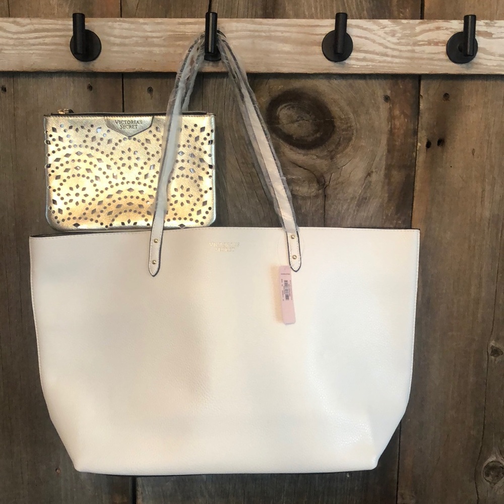2017 Victoria’s Secret Faux Leather Tote with Pouch